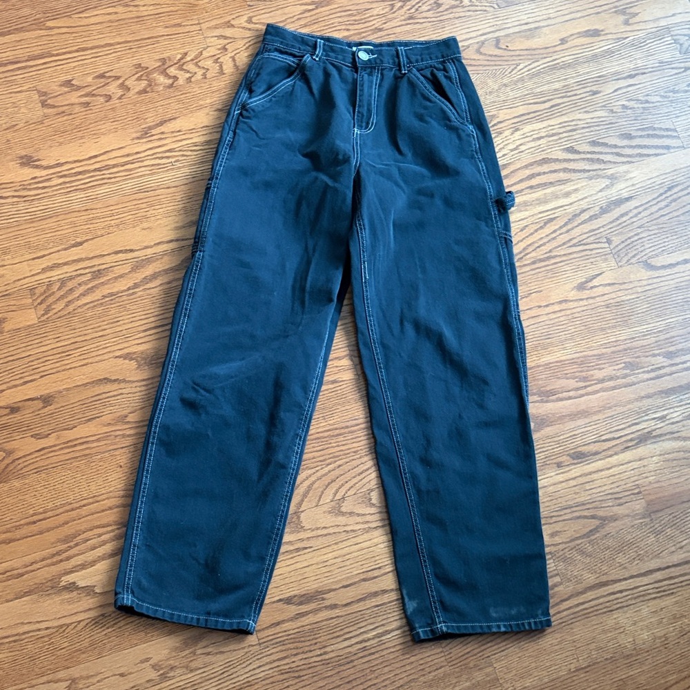 Garage black denim cargo pants size 1